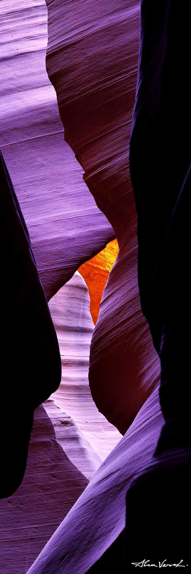 Alexander Vershinin, Antelope canyon, arizona landscape photography, page, abstract, Limited edition, Fine Art, The Intuition, night shot, photo
