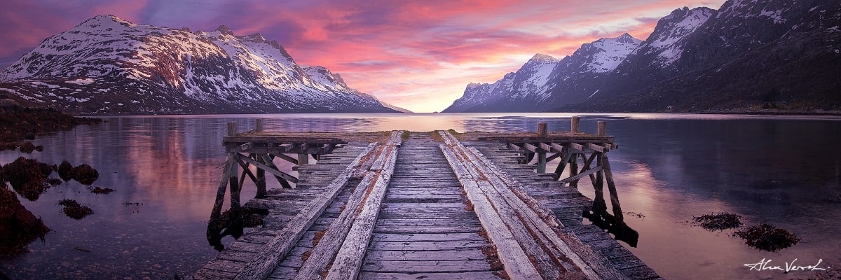 Norway Nature Photography, Monolith, Alexander Vershinin, Senja, pier, dock, wooden bridge, fjord, photo